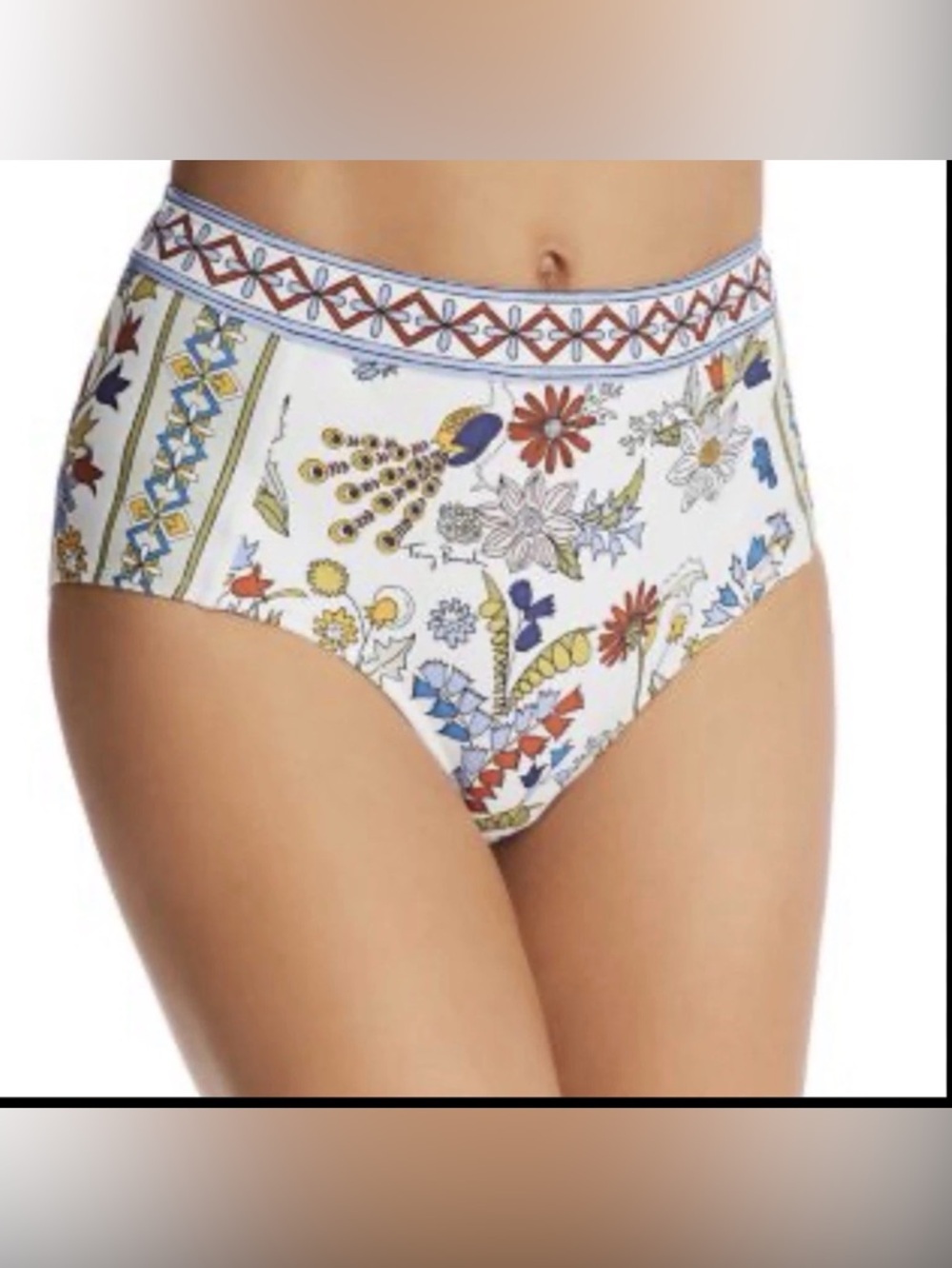 TORY BURCH Meadow Folly Peacock High Waisted Bottoms Only - Retail $135